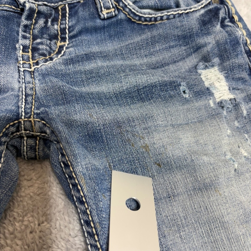 BKE Stella Bootcut Jeans Women's 23 Blue Distressed Low Rise Y2K Denim BKL7595L - Picture 7 of 12